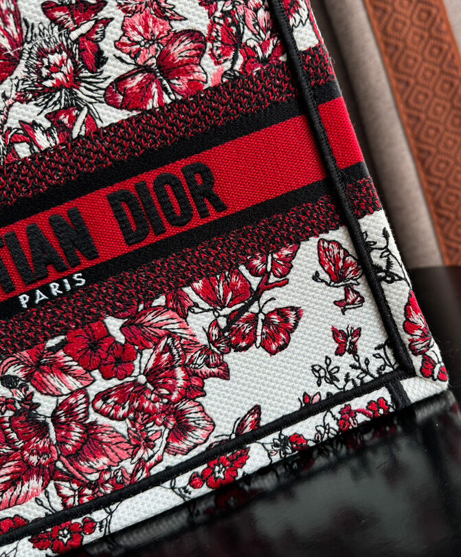 Christian Dior Small Dior Book Tote Red